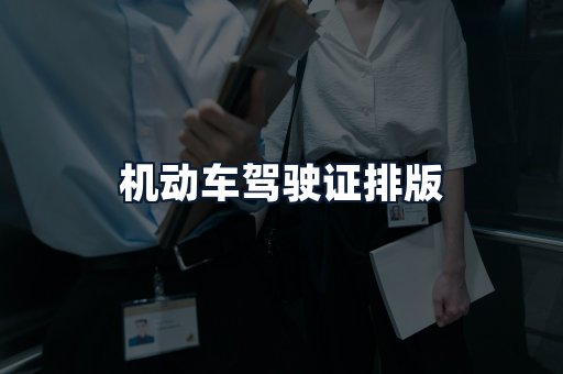 机动车驾驶证排版